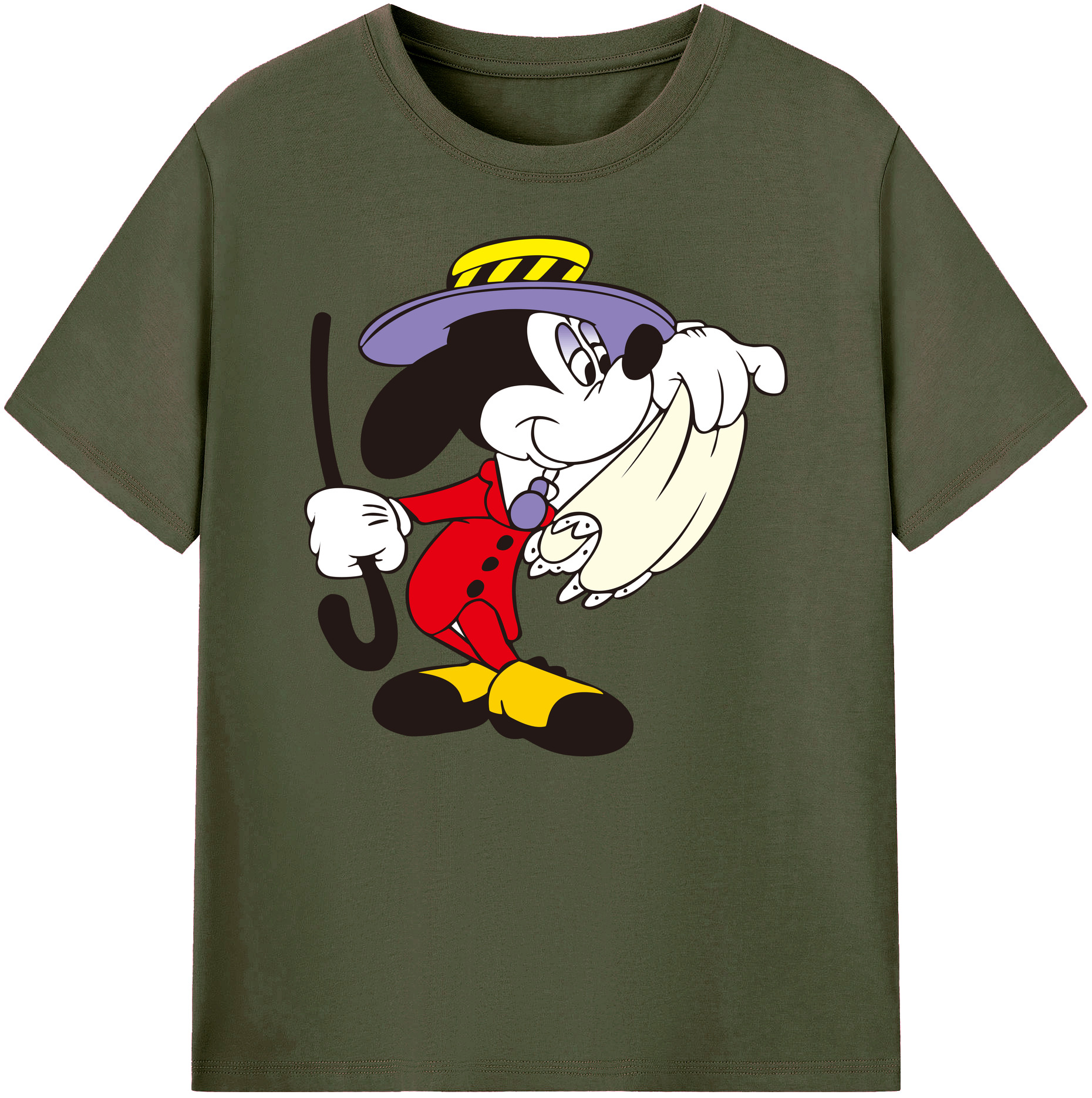 ミッキーマウス Mickey Mouse 綿100％ メンズ半袖Tシャツ｜肌触りやわらか＆通気性